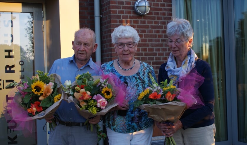 De drie jubilarissen van Sursum Corda. Foto: Annie Vreman