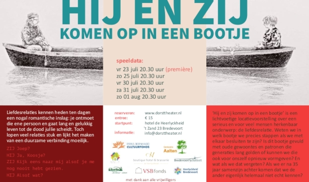 Hij en zij komen op in een bootje