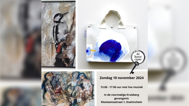 werk van deelnemers expositie Verbindingen. 