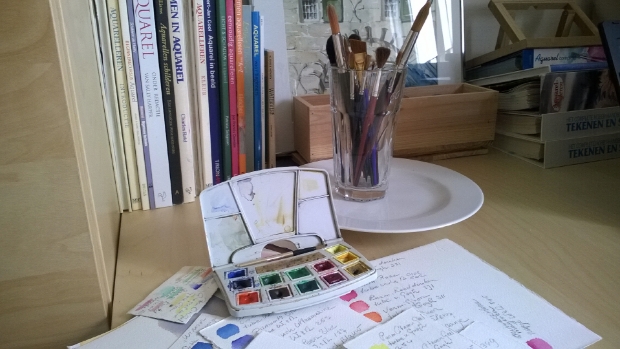 Mini-workshop aquarelleren Anneke Schelfer-Haagsma