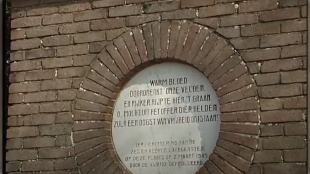 Het monument voor de 46 slachtoffers bij Rademakersbroek