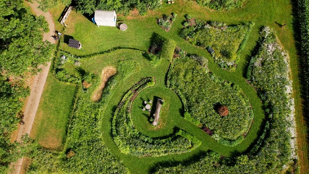 Bovenaanzicht pluktuin 