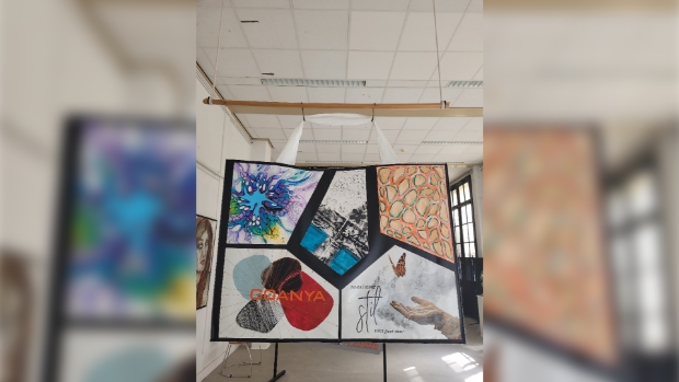 'Big bag' gezamenlijk Kunstwerk van kunstenaars van de Kunstcipier 