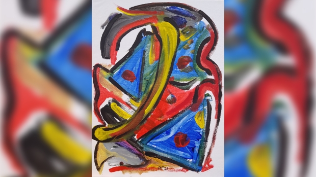 Intuïtief Schilderij van Arjen Vonk