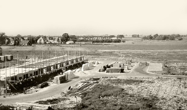 Bouw van de woningen aan Wayenburgh in 1967.