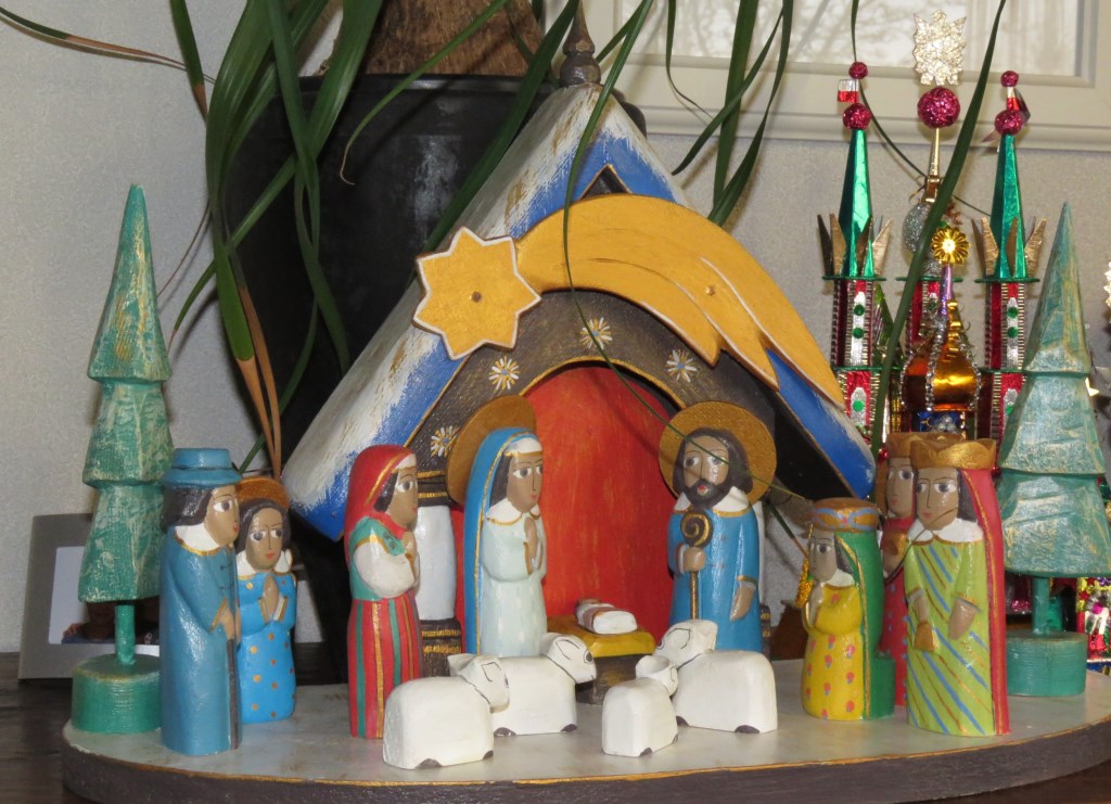 Eén van de kerststallen die wordt tentoongesteld.