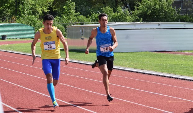 Owen Westerhout (rechts) in actie in Gouda.
