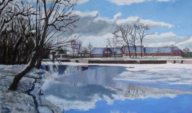 Een acrylschilderij van Cyril Wullems.