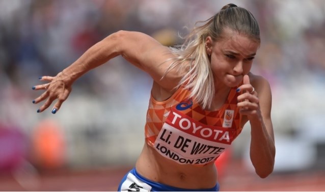 Lisanne de Witte in actie. (Foto: Erik van Leeuwen, Atletiekunie)