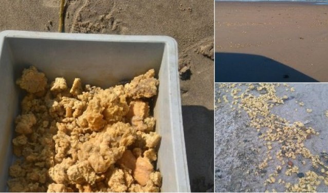 Paraffine op het strand van Castricum.