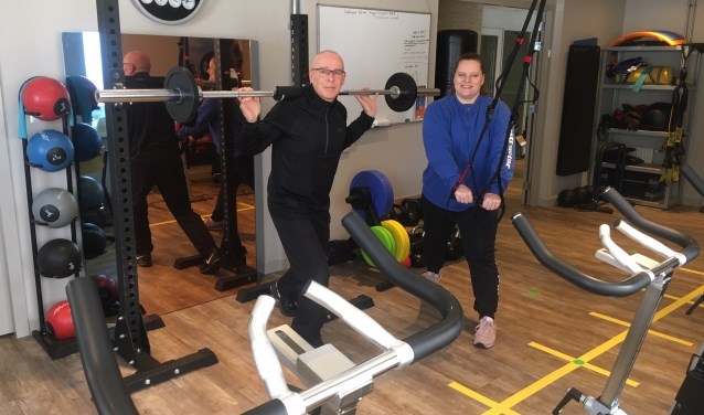 Jan en Esther Stegink in de zaal waar personal training wordt verzorgd