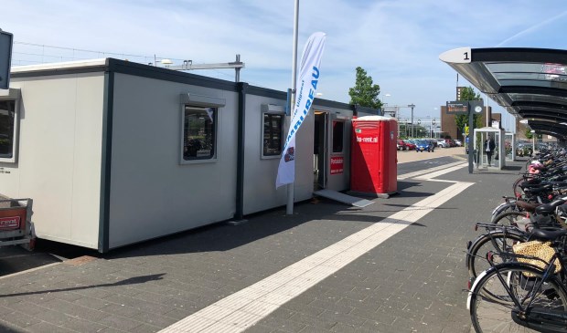 Het stemlokaal op het station Uitgeest
