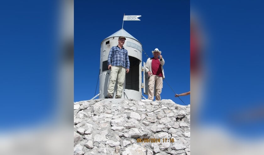 Jaap en Fred op Triglav, de hoogste berg van Irena’s geboorteland Slovenië.