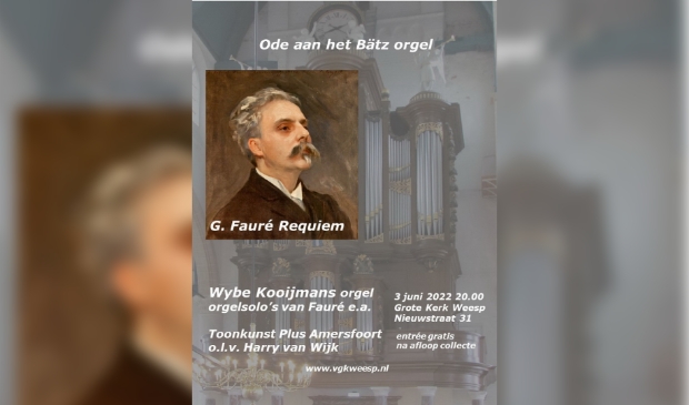 Batz orgel en portret van Gabriel Faure