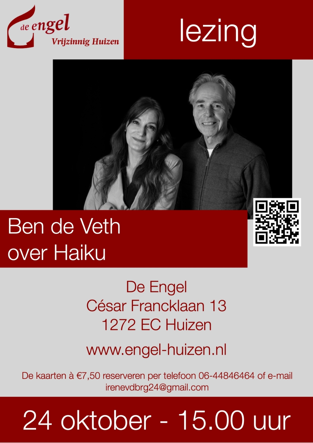 affiche Lezing Haiku - Ben de Veth