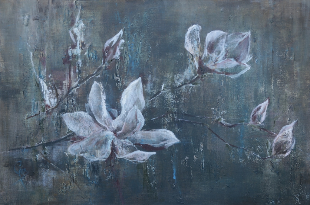 Magnolia, olieverfschilderij van Gea Lamme