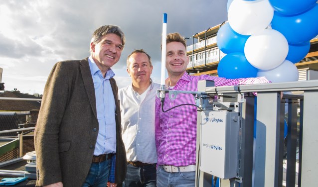 Wethouder Wimar Jaeger bij de opening van The Things Network in februari 2016. Foto Bastiaan Miché