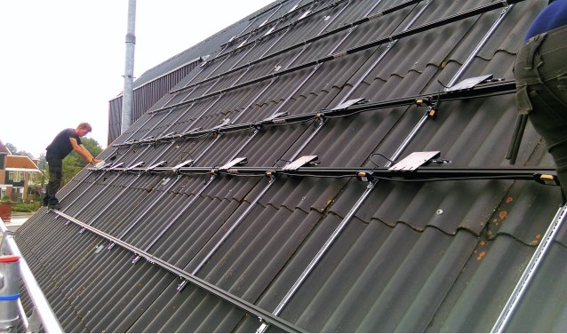 Beeld van enkele weken geleden, vlak voordat de panelen werden geïnstalleerd.