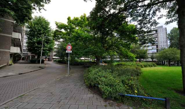 De flats aan de Rode Kruislaan.