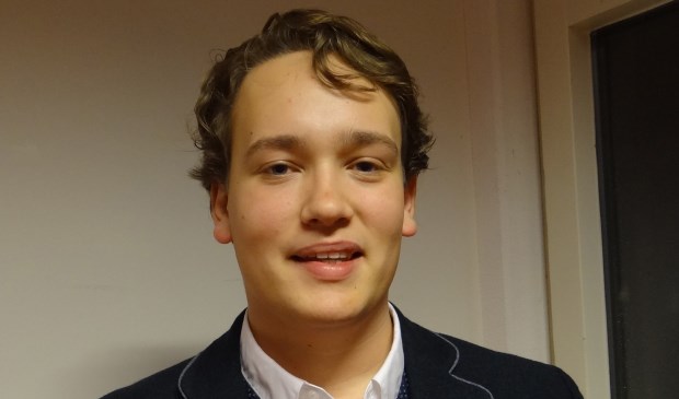Django Wagenaer is volgens D66 Huizen het jongste kandidaat raadslid tijdens de verkiezingen.