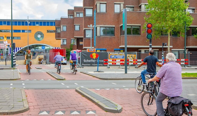 Rondom het GAK-gebouw is het voor fietsers momenteel gedoe.