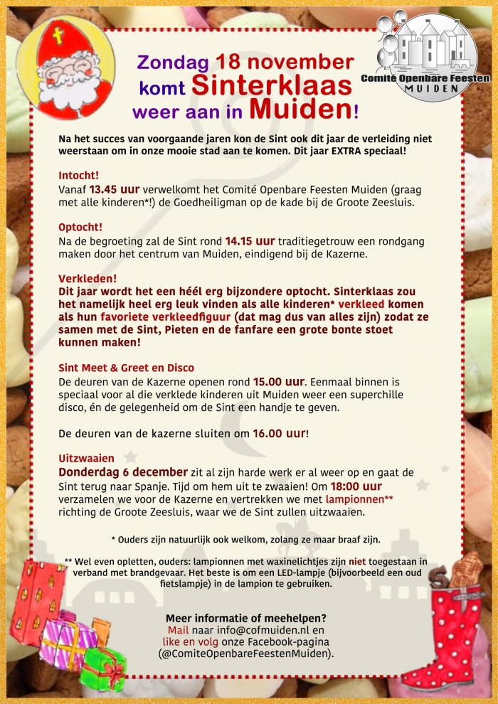 Het complete programma voor de Sinterklaas Intocht 2018! 