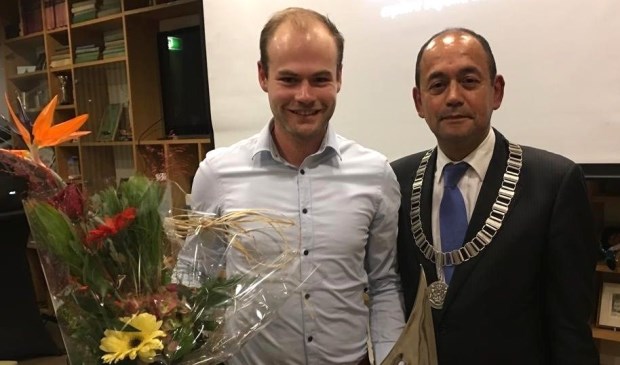 Kaj Moorman en burgemeester Ossel.