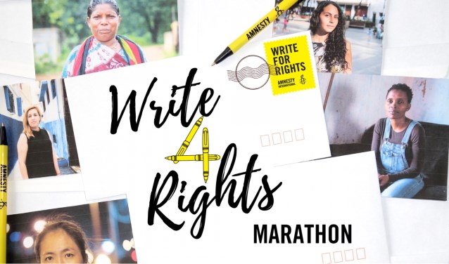 Maandag 10 december houdt Amnesty een schrijfmarathon