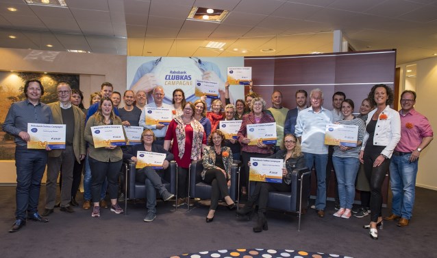 De winnaars bij elkaar.