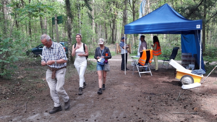 Stempelpost onderweg.