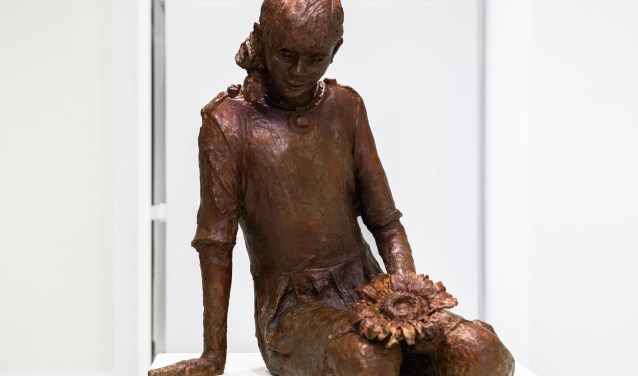 Het bronzen beeld van Mireille is nog tot en met zondag te zien in Museum Hilversum.