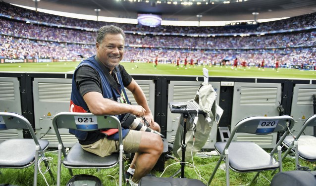 Stanley Gontha in actie tijdens het EK in Frankrijk in 2016.