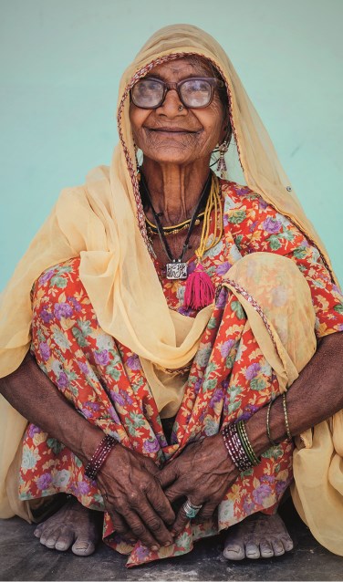 Smiling woman.