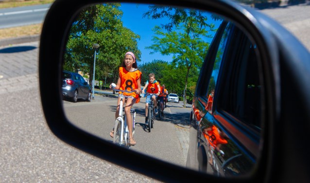 De leerlingen moesten laten zien hoe vaardig ze zijn in het verkeer.