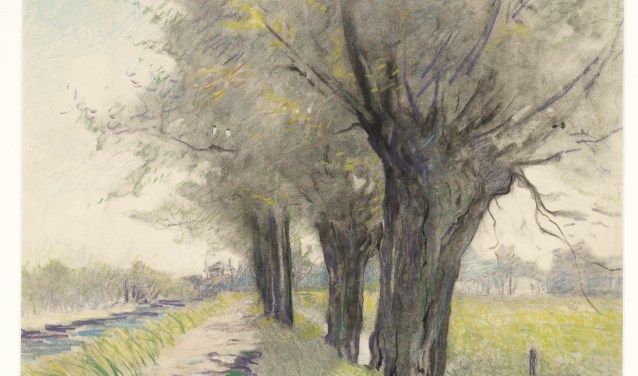 Een zachte gedetailleerde pastel van Adri Pieck is nu te zien in het Huizer Museum.