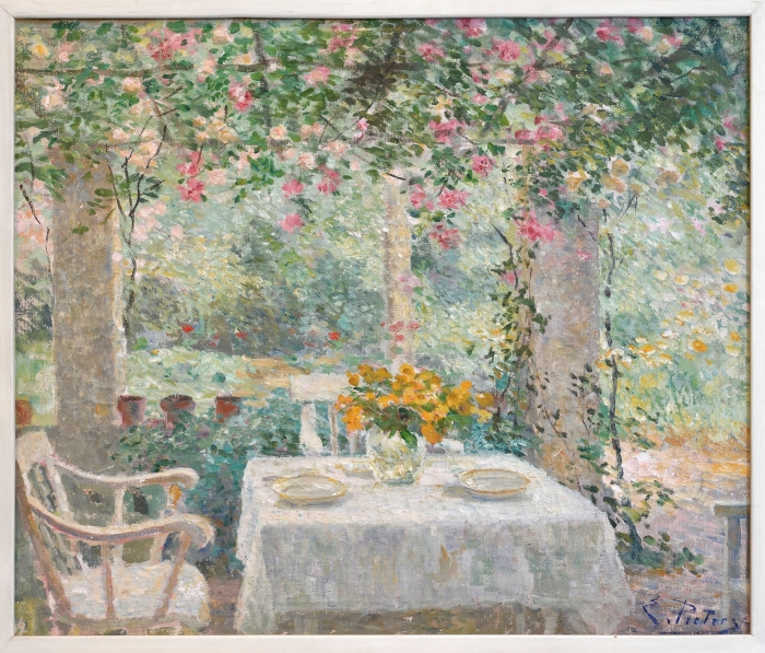 Evert Pieters, Terras in een tuin te Laren.jpeg