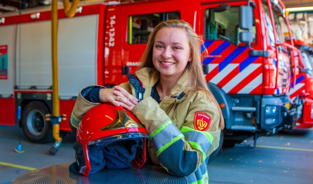 Romy is als aspirant nu in opleiding voor manschap bij de vrijwillige brandweer.