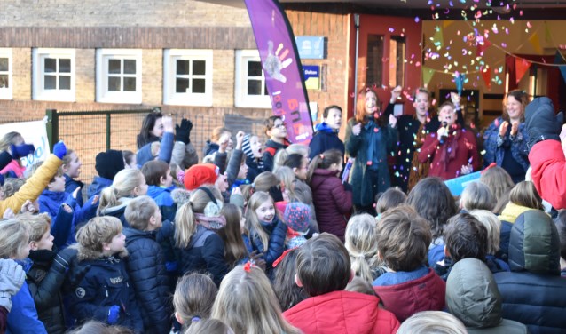 Feest maandagochtend in Bussum.