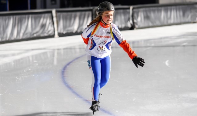 Froukje is dol op schaatsen en komt vrijdag in actie op de Weissensee.