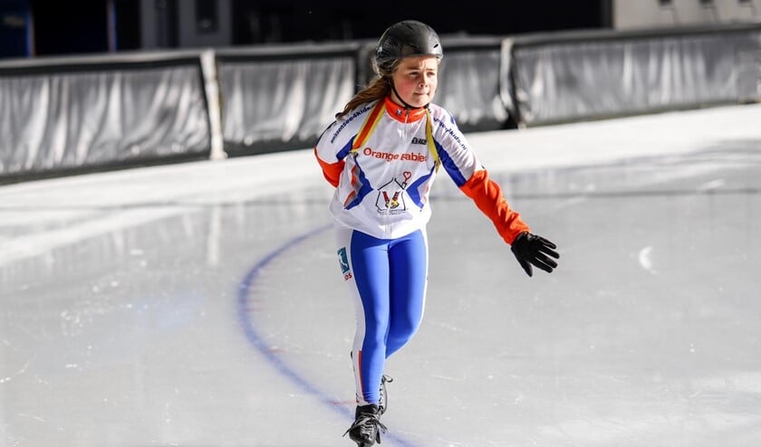 Froukje is dol op schaatsen en komt vrijdag in actie op de Weissensee.
