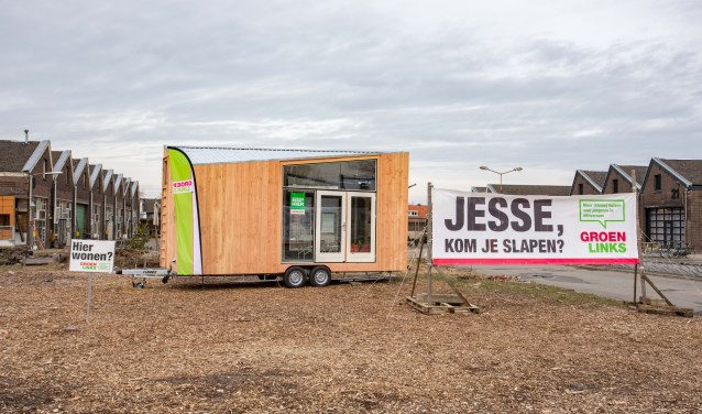 Vorig jaar gaf GroenLinks met een Tiny House nog een blik op de toekomst, maar deze woonvorm heeft niet de prioriteit.