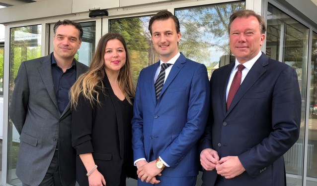 De wethouders in Wijdemeren met links Joost Boermans.
