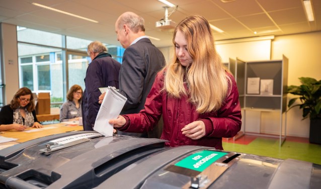 Maresa Sliep mocht voor het eerst stemmen.