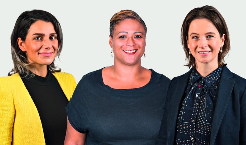 Van links naar rechts: Samaneh Jawanmardi, Saskia Mendeszoon, Maud Niemöller.