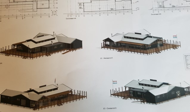 Het 'tijdelijke' strandpaviljoen.