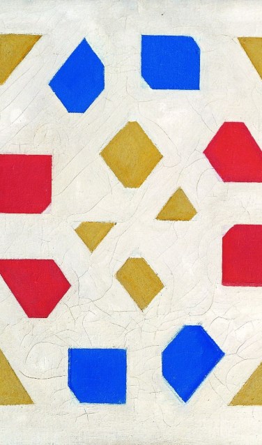 Bart van der Leck, 'Compositie 1917-1918', olieverf op doek.