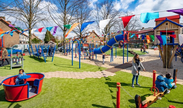 Zaterdag was de feestelijke opening van de speeltuin.
