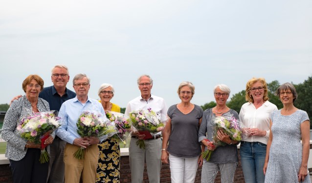 De jubilarissen werden gehuldigd.