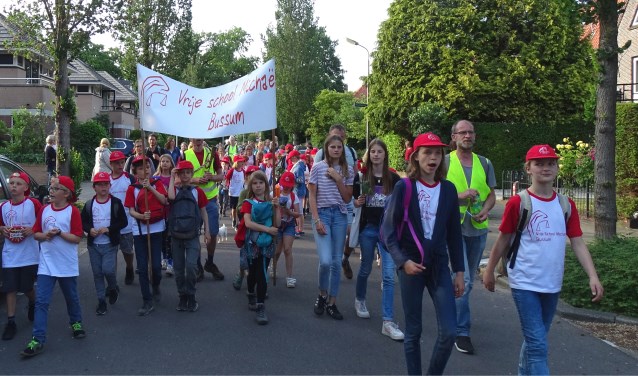 De scholen liepen zelfs met spandoeken.