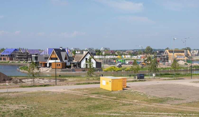 De Blaricummermeent tijdens de ontwikkeling van de wijk.